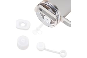 TERPINK 3 Pcs Silicone Spill Proof Stopper, Compatible With Stanley Quencher H2.0 Tumbler 40/30/20 oz, Leakproof Silicone Seal Kit, Including 1*Straw Cover, 1*Straw Hole Seal, 1*Center Shaft Seal (H2.0)