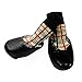 abcGoodefg Pet Dog Puppy Socks Shoes Boots, Outdoor, Waterproof, Nonslip, Rubber Sole with Strips, Comfortable Design, M (#3, Plaid)