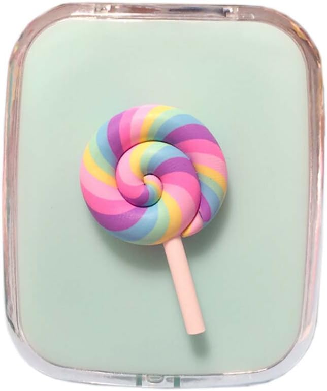 Colorful Lollipop Pattern Contact Lenses Case Nursing Holder, Random Color