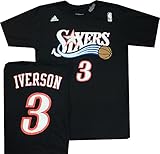 Philadelphia 76ers Sixers Adidas Allen Iverson Throwback Black Shirt
