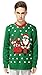 V28 Men's Christmas Reindeer Snowman Penguin Santa and Snowflake Sweater (Medium, Motorcycle)