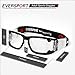 EverSport Sports Goggles Protective Basketball Glasses Safety Goggles for Adults with Adjustable Strap for Basketball Football Volleyball Hockey Rugby 1606 (Black)