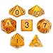 Wiz Dice Series II - Polyhedral Dice Set for Tabletop RPG Adventure Games with a Dice Bag - DND Dice Set, Suitable for Dungeons and Dragons, MTG and Dice Games Alike - Dwarven Brandy - 7 ct