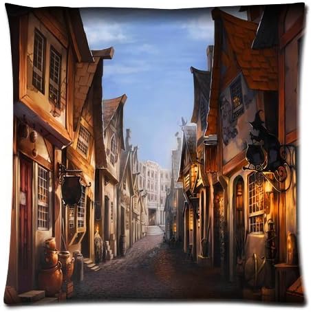 Custom Queen Size Bed Pillowcase DIY Fashion classic POP Potter Diagon Alley Pillowcases Pillowslips Roomy in Size 20" x 20" Inch Pillow slip Bed Pillowcases Pillow cases