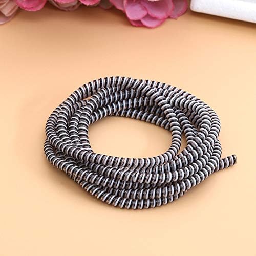 Tabanlly Universal Spiral Strain Relief Cord,1.4M Wire Organizer Cable Protectors Relief Cord Sleeves