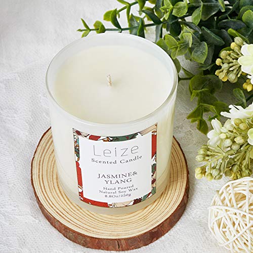 Leize Jasmine & Ylang Ylang Scented Candles, Gifts for Women, Highly