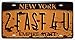 ERLOOD New York 2FAST4U, Empire State, United States,Retro Vintage Auto License Plate Tin Sign Embossed Tag Size Home Pub Bar Decor 6 X 12