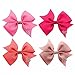 20pcs/lot Mutilcolor 4 inch Grosgrain Ribbon Hair Bows Girl Boutique Bow Baby Childs Handmade Diy Hairbows with Clip Kids Hair Accessories