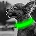 BSEEN Adjustable LED Dog & Cat Collar - Rechargeable, Small Breeds, Green, 8.5-11.8 inches, Nylon, Lightweight, Reflective, 2 Flash Modes