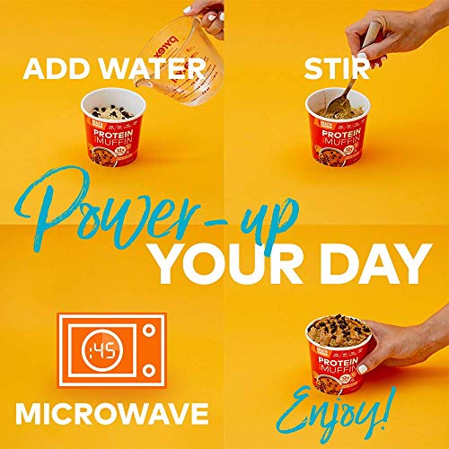 HEALTH WARRIOR Protein Mug Muffins, Variety Pack, 12g Plant-Based Protein, Gluten Free, Vegan, Low Sugar, Non-GMO, 2.01oz cups (Pack of 6)