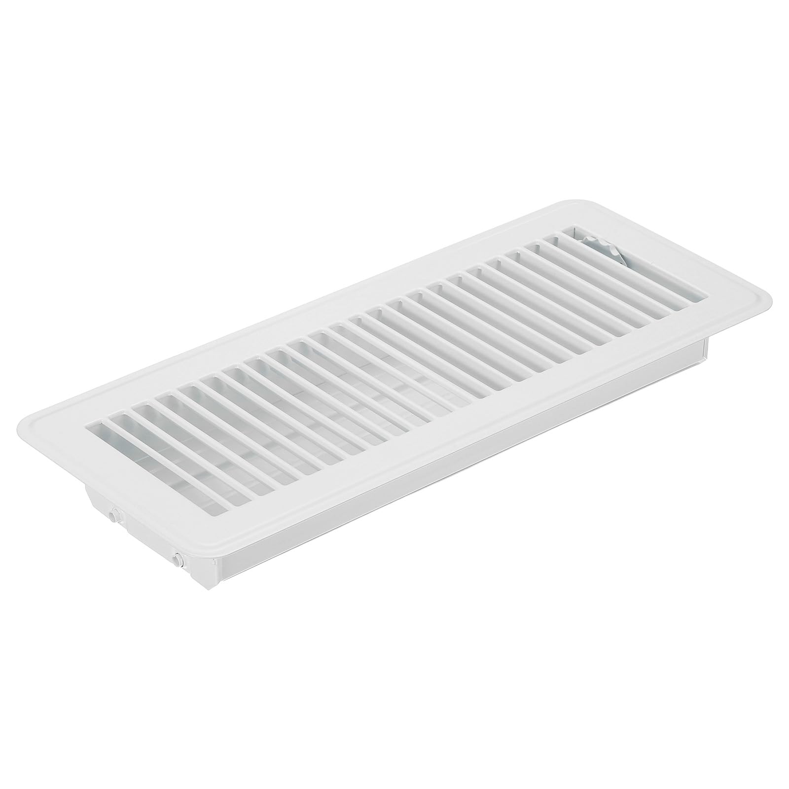 PATIKIL 12 x 4 Inch Floor Register, 1pcs Heavy Duty Air Vent Cover Steel Adjustable Decor Vents Easy Adjust Floor Grates for Sidewall Home Office, White