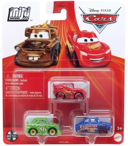 Amazon.com: Mattel Cars Mini Racers, Die-Cast Vehicle Set, 3 Pack