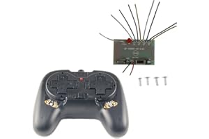 Delinx 4 8 Channels 2.4GHz Long Range RC Transmitter and Receiver Remote Control Motor Controller kit for DIY Kids Toys Projects (8 Channels)