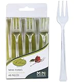 Lillian Tablesettings 48 Count Mini Plastic Forks, Clear