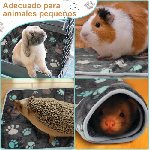 7CDXD 3 Piezas Cobijas para Perro,77x 55cm de Perro Mascota Manta de Cachorro con Estampado de Pata para Perro Pequeño Gato Estera Suave y Cálida para Dormir para Animales Cobijas para Cama,Lavable