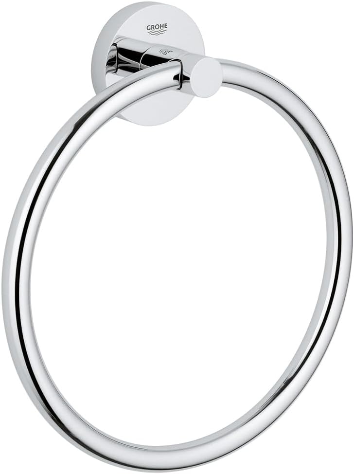 GROHE Essentials Towel Ring Silver 40365001 Chrome Finish
