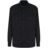 Armani Exchange Mens Long Sleeve Comfort Fit Pocket Shirt