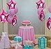 Treasures Gifted Pink Star Balloons - Pink Mylar Star Balloons - Pink Star Foil Balloons - Pink Star Mylar Balloons (Globos Estrellas) - 18 Inch Star Balloons - 6 Pack Foil Star Balloons, Pink