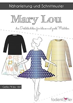 Stoffe Werning Schnittmuster Fadenkäfer Mary Lou - Mädchen Kleider & Tellerröcke Papierschnittmuster
