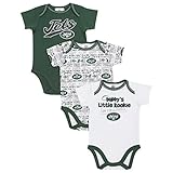 New York Jets Gerber Infant 3-piece Bodysuit Creeper Set 0-3 Months