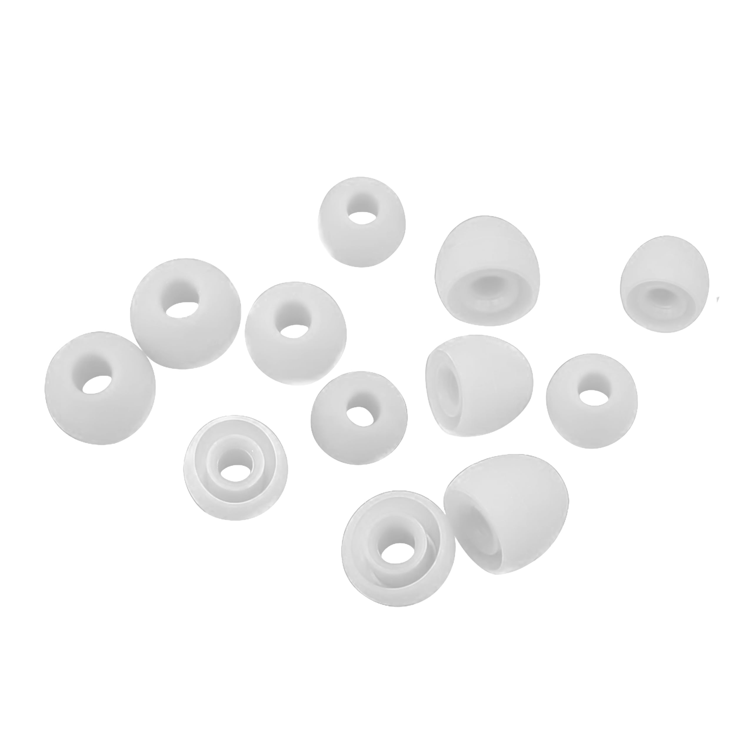 Xcessor Replacement Silicone Earbuds 6 Pairs (Set of 12 Pieces). S/M/L, White