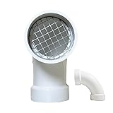 PVC termination vent with stainless steel screen,90