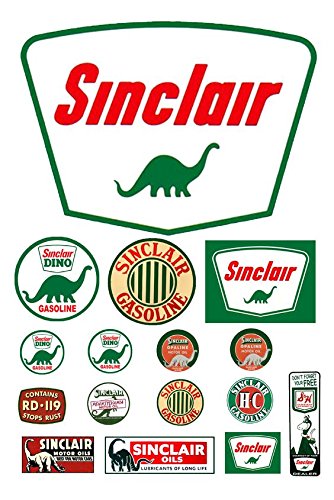 1 SHEET (A4 Size , 8.27×11.69 inches) 17 SINCLAIR Classic Retro Style Tool Box Stickers | 100% PVC ! Funny decals for Construction, Electrician, Union, OSHA, Oilfield, Military, Fire Crew, Mechanics