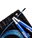 WOD Wear Speed Cable Jump Rope, Ultra Fast Fully Adjustable - Great for Cross-Training, Boxing, Traveling Workouts, MMA, Exercise and Fitness, Comes with Rope Bag (Blue)