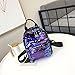 NEW! ZOMUSARGirls Shining Sequin Bling Mini Backpack Leather Purse Women Backpack Leather Cross Body Bag (Blue)