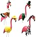 Large Pink Flamingo with 4 Seasonal Outfits Outdoor Lawn Decor Thanksgiving St. Patrick's Day and More