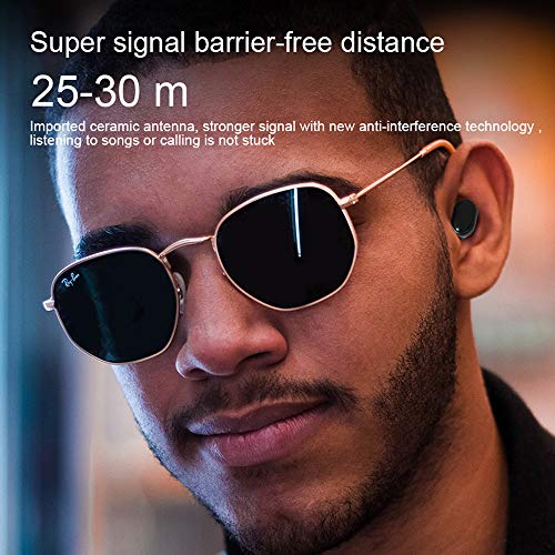 gdfh Bluetooth 5.0 True Wireless Earbuds IPX6 Waterproof Earphones Wireless Headphones for Andorid iOS with Handsfree Function