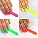 Glass Files for Nails, Neon Glass Fingernail Files, Manicure Nail Care, Gentle Precision Filing, Expertly Shape Nails & Enjoy a Smooth Finish - Bona Fide Beauty Premium Czech Glass