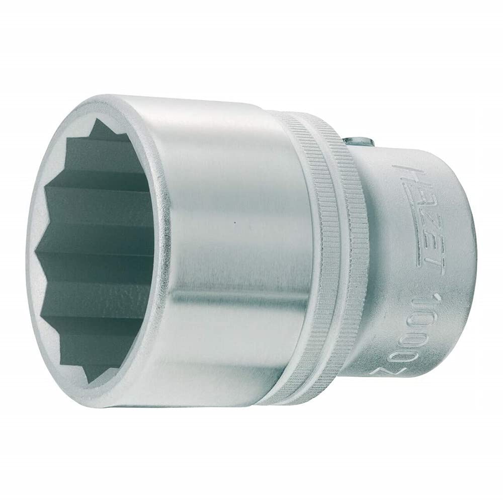 HAZET 1000AZ-1.7/16 63 mm 12-Point Profile Socket - Chrome-Plated/Polished