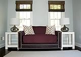 Sofa Shield Reversible Furniture Protector for Sofa, Sofa Extra-Wide, Loveseat, and Chair, Burgundy/Tan