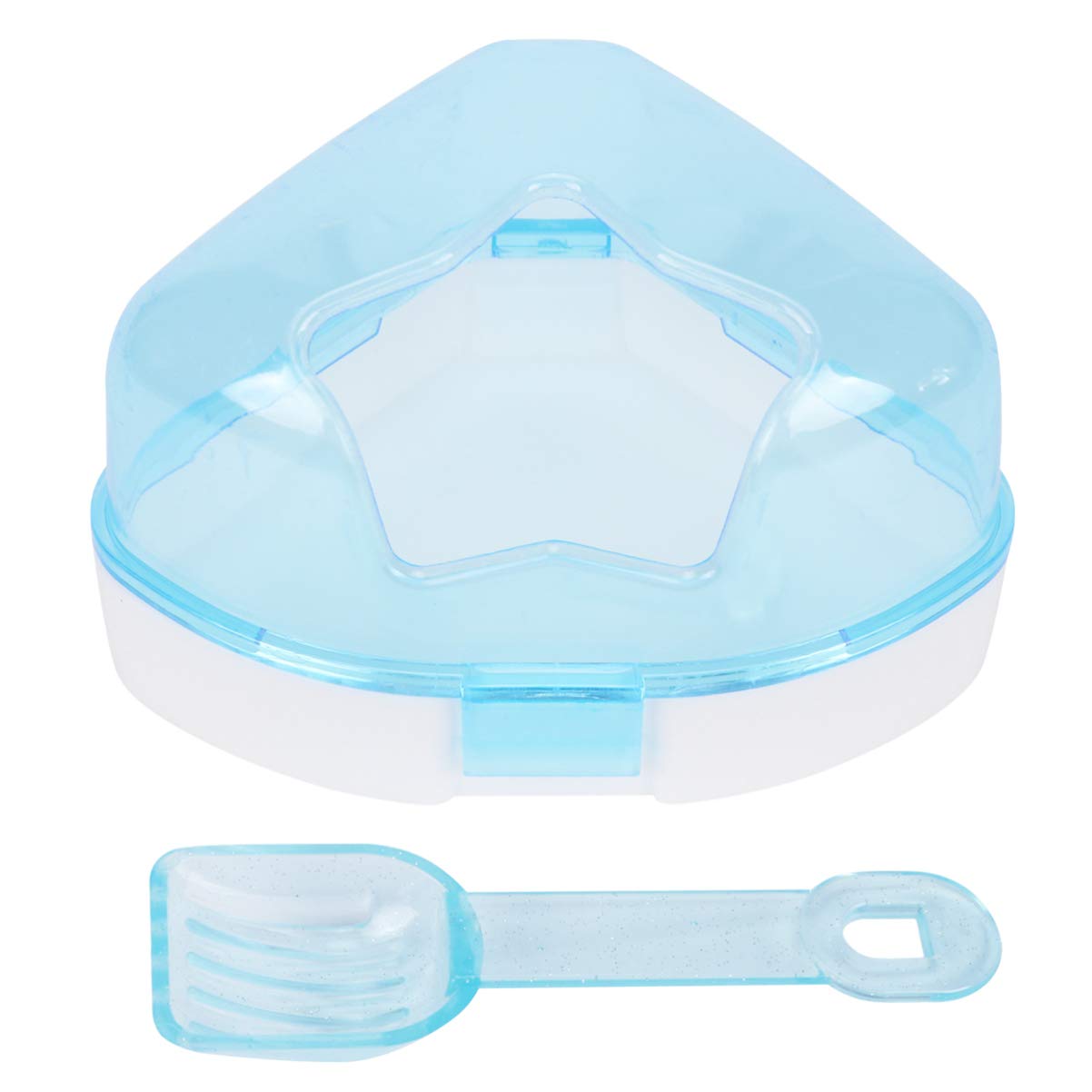 Hamster Bathroom Plastic Sand Bath Container with Scoop Bathing Sand Small Hamster Animal Bathroom Pet Accessories for Hamster Chinchulla