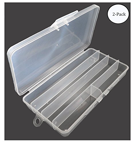 Stow-away Plastic Storage Box with 5 Compartments : ( Pack of 2 Pcs. )