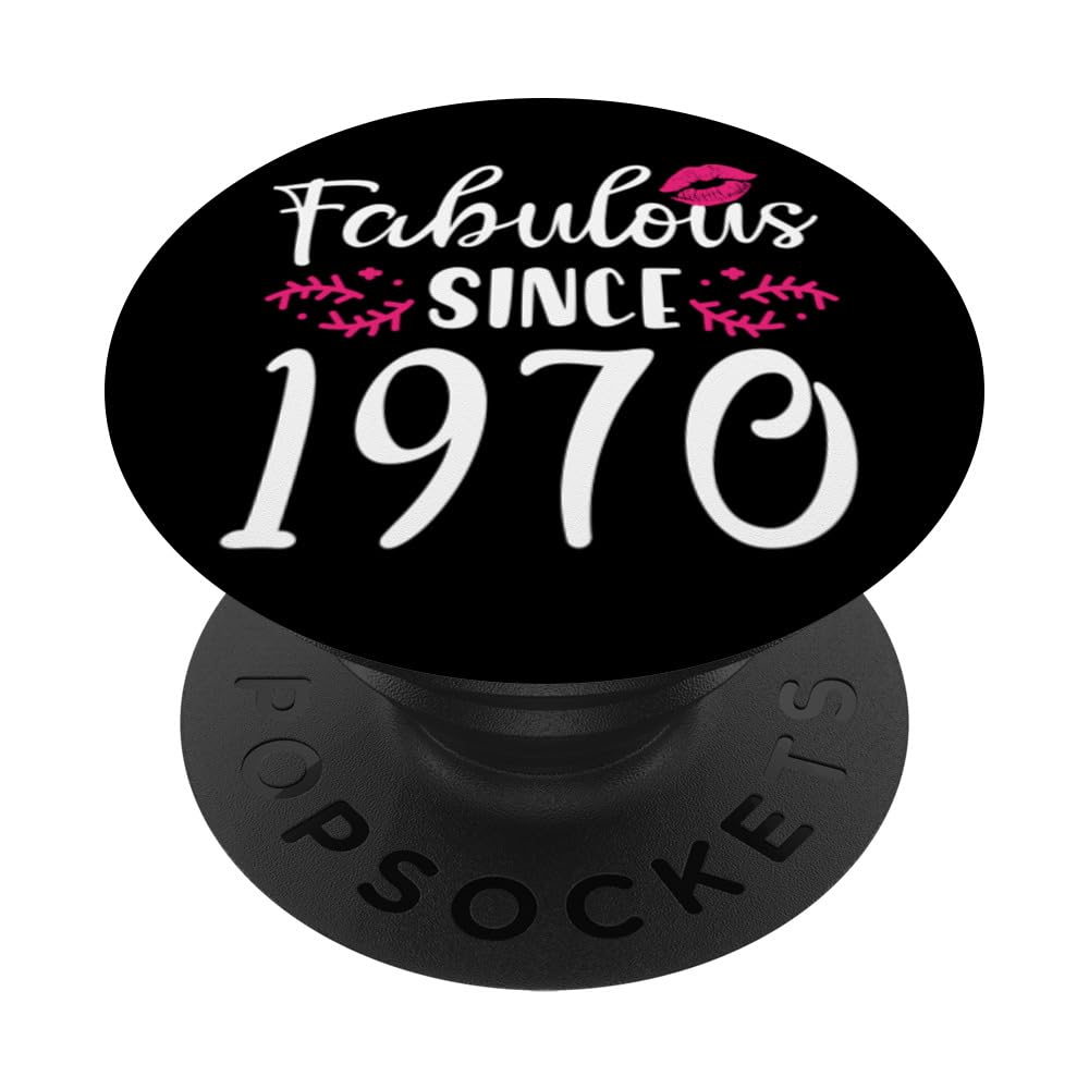 56th birthday sweet lips gift women | Fabulous since 1970 PopSockets Adhesive PopGrip