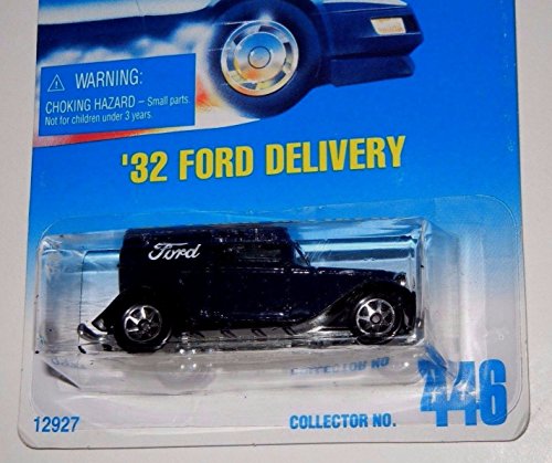 Hot Wheels 446 1992 32 Ford Delivery Dark Blue 7 Spoke Wheels Collector