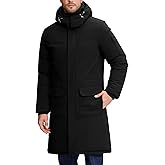 HEEKPEK Mens Winter Coats Long Parka Puffer Jackets Water Repellent Windbreaker Insulated Thicken Puffy Jacket with Hood