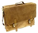 Genuine Leather Brown Hunter Briefcase – Ladies Briefcase – Messenger Bag Thumbnail