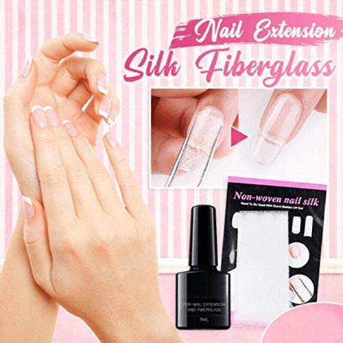 Magical Nail Extension Silk Fiberglass,Nail Care Fiberglass Silk Nails Wrap Stickers for Gel Extension Nail Art Tools
