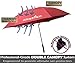 Athletico 68 Inch Automatic Open Golf Umbrella - Extra Large Double Canopy Umbrella is Windproof and Waterproof - Features Ergonomic Rubber Handle (Wine Red, 68 inch)
