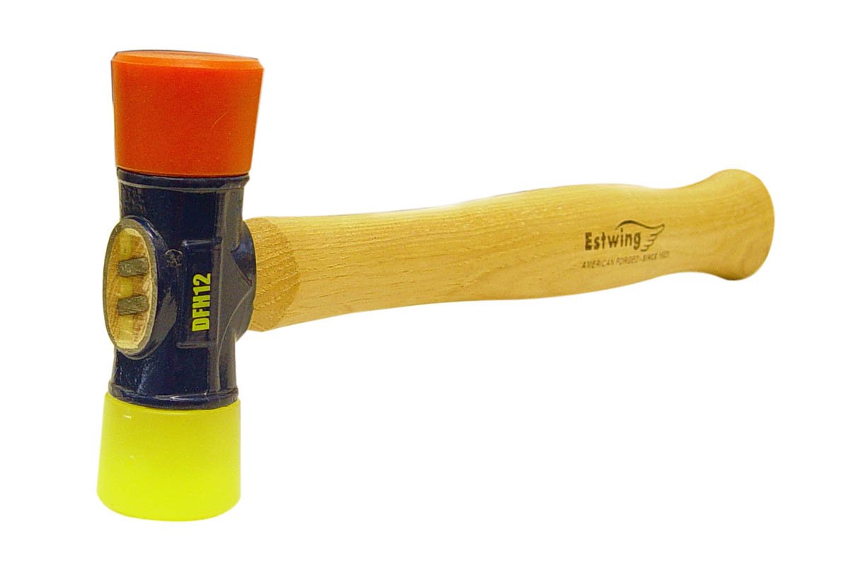 Estwing DFH12 12oz Red and Yellow Rubber Mallet Hammer Amazon.co.uk