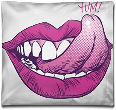 Cool Pillow Cover Yum! Square Pillowcase Home Decorative Yellow Pillow Covers Standard Pillow Covers Decorative 18x18 Pillow Covers King Size