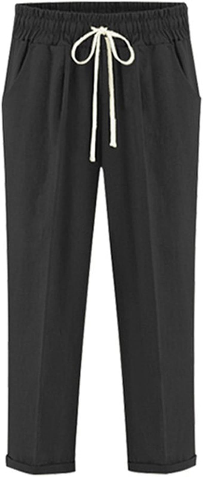 black linen trousers plus size