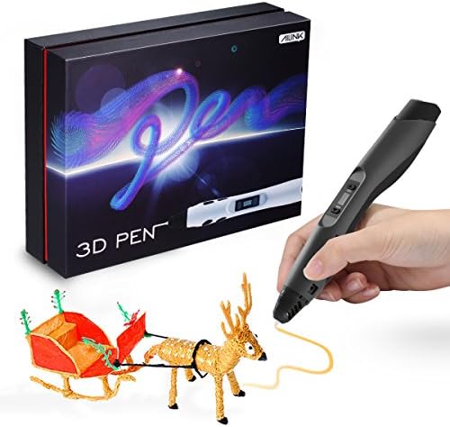 Ailink Professional Printing 3D Pen with OLED Display, ABS/PCL/PLA Supported With Luxury Pen Set (Black)