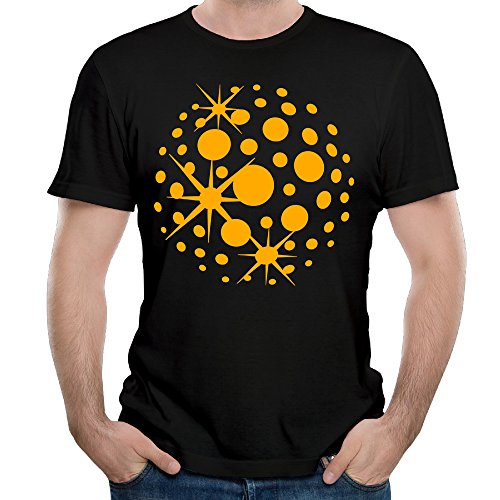 Elan Disco Ball Gold Mirror Ball For Men's Tshirt Black