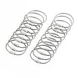 bayite BYT-WKC-052 4.7 Inches Stainless Steel Wire Keychains 2mm Cable Key Rings Luggage Loops Heavy Duty Pack of 20