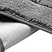 ShowerC Non Slip Bath Rug Set 2 Piece Bathroom Contour Rugs Combo, Soft Shaggy Bath Shower Mat 20 x 32 Inches and U-Shaped Toilet Floor Rug Grey 20 x 20 Inches