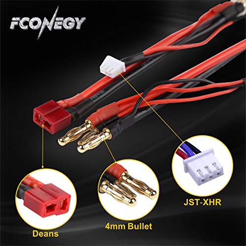 FCONEGY 2S Lipo Akku 7.4V 6000mAh 60C RC LiPo Batterie Wiederaufladbar Lithium Batterien mit 4mm Kugel Deans T Stecker… – Bild 5
